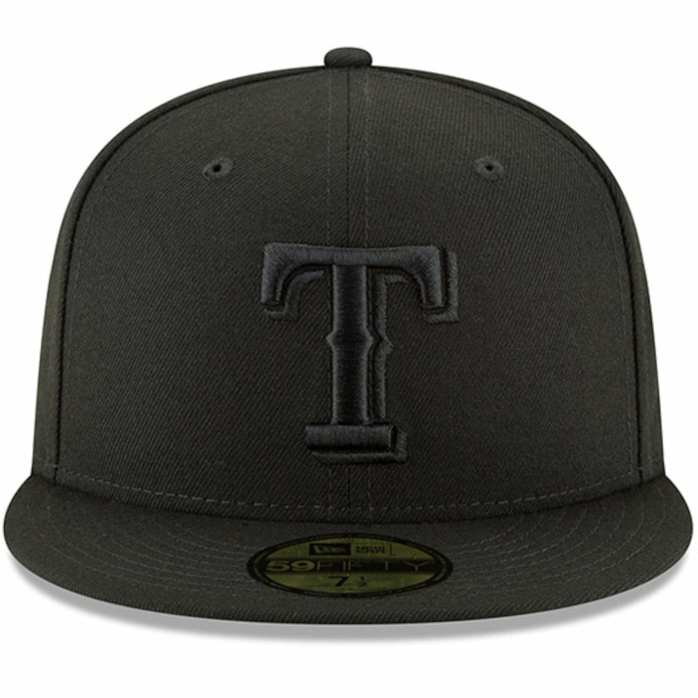 Texas Rangers New Era Primary Logo Basic 59FIFTY Fitted Hat - Black Hats