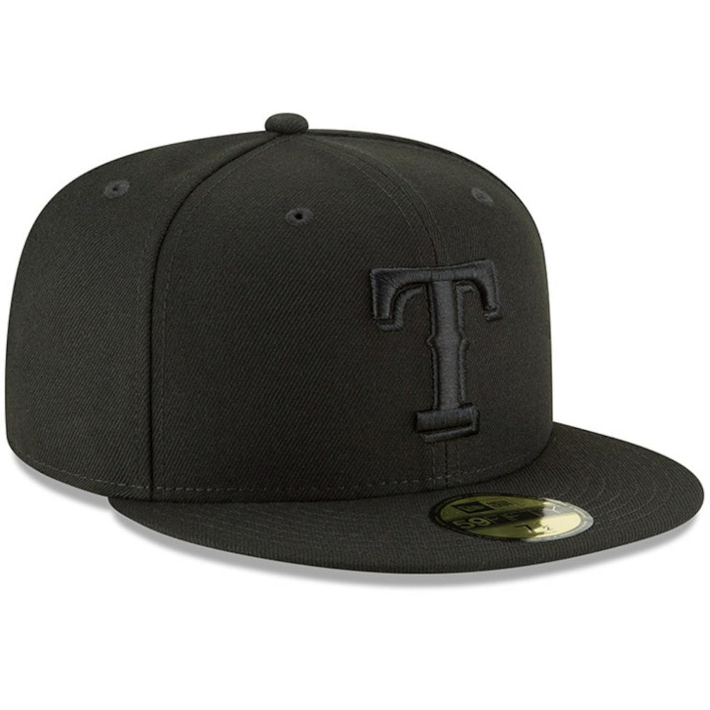Texas Rangers New Era Primary Logo Basic 59FIFTY Fitted Hat - Black Hats