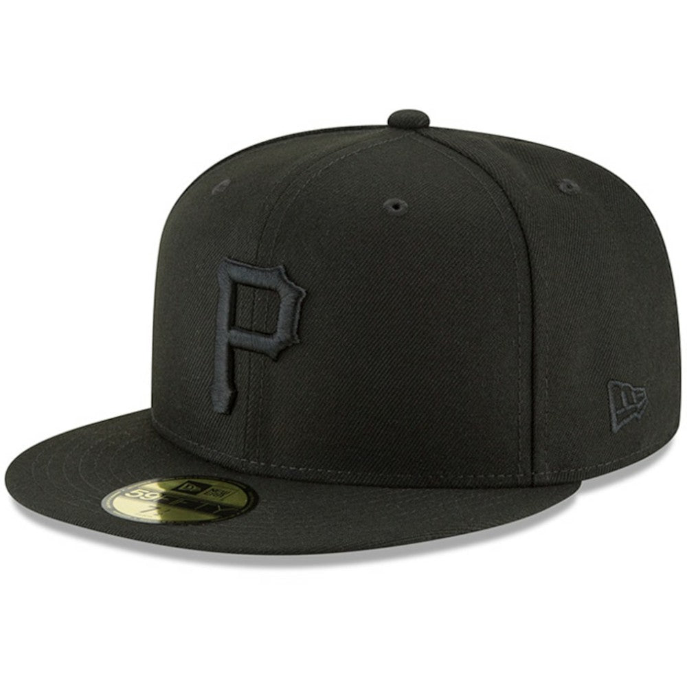 Pittsburgh Pirates New Era Primary Logo Basic 59FIFTY Fitted Hat - Black Hats