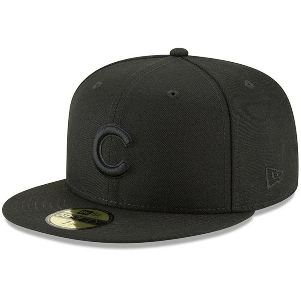 Chicago Cubs New Era Primary Logo Basic 59FIFTY Fitted Hat - Black Hats