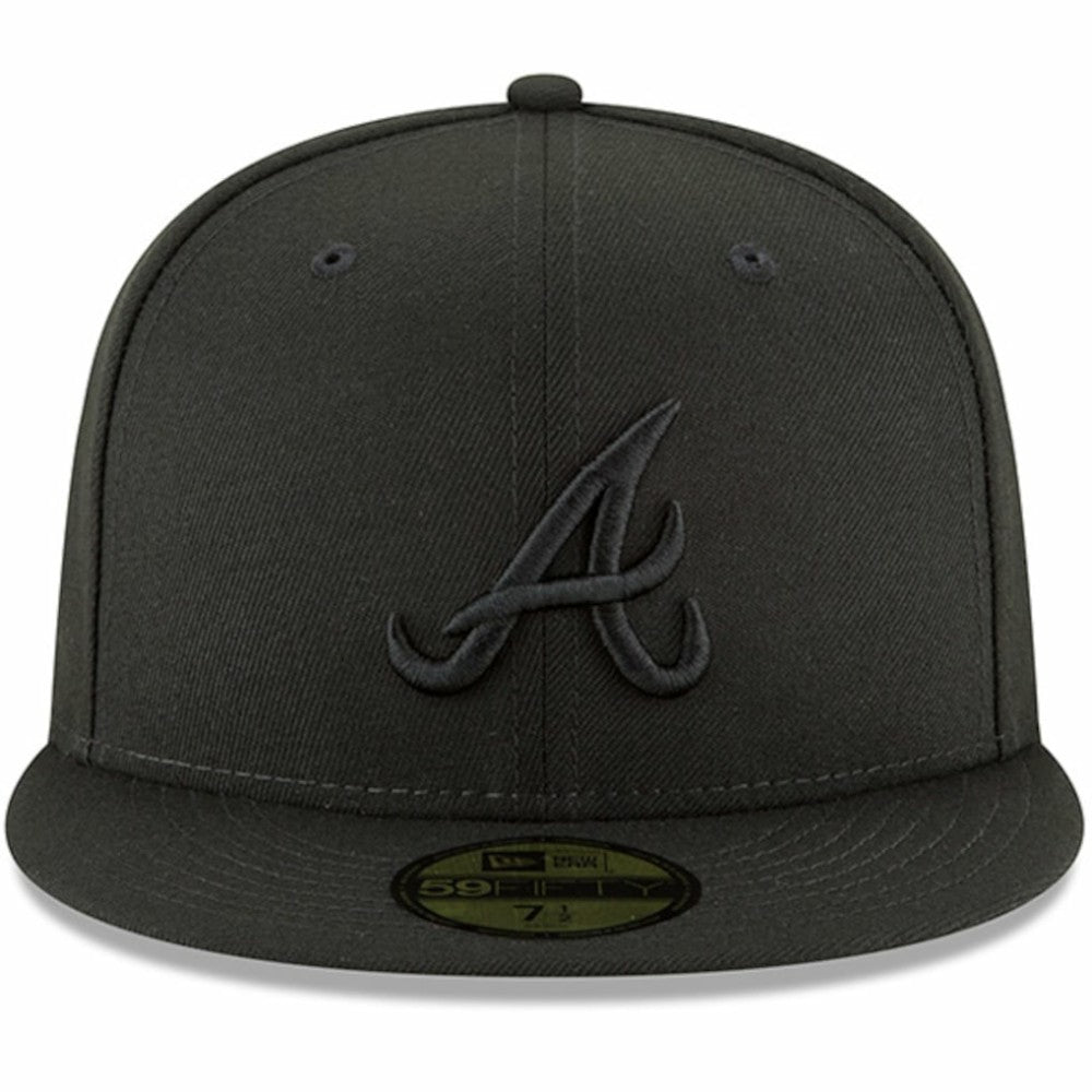 Atlanta Braves New Era Primary Logo Basic 59FIFTY Fitted Hat - Black Hats