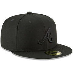 Atlanta Braves New Era Primary Logo Basic 59FIFTY Fitted Hat - Black Hats