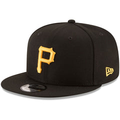 Pittsburgh Pirates New Era Team Color 9FIFTY Snapback Hat - Black Hats
