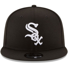 Chicago White Sox New Era Team Color 9FIFTY Snapback Hat - Black Hats
