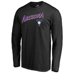 Arizona Diamondbacks Cooperstown Collection Wahconah Long Sleeve T-Shirt - Black T-shirts