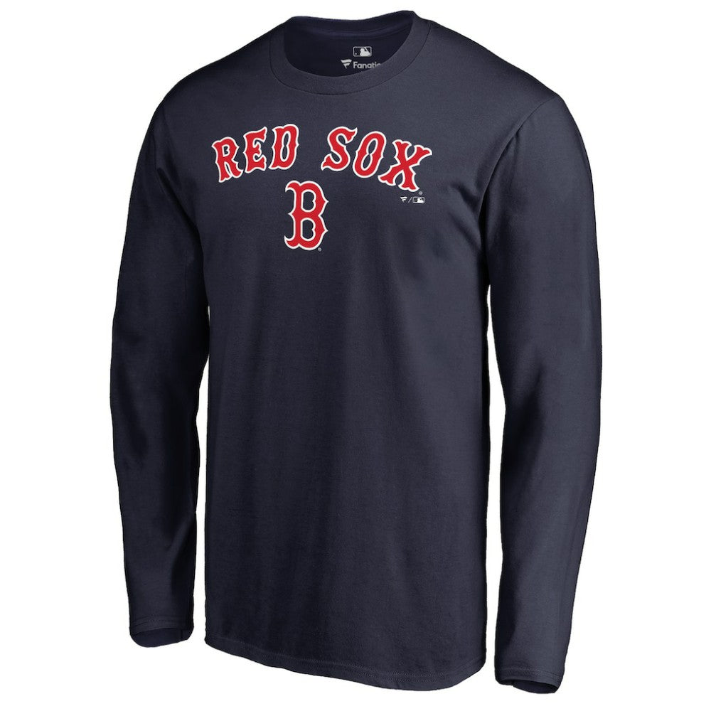Boston Red Sox Team Lockup Long Sleeve T-Shirt - Navy T-shirts