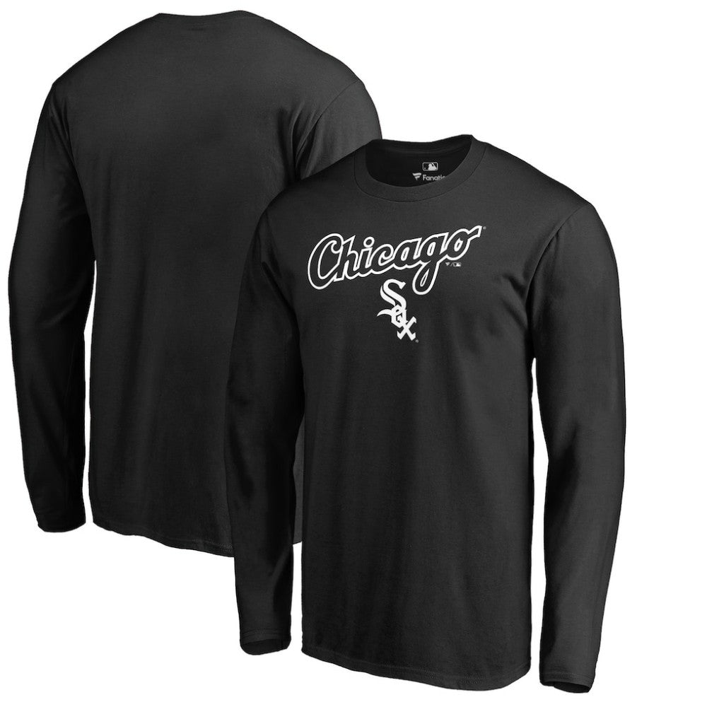 Chicago White Sox Team Lockup Long Sleeve T-Shirt - Black T-shirts