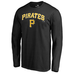 Pittsburgh Pirates Team Lockup Long Sleeve T-Shirt - Black T-shirts