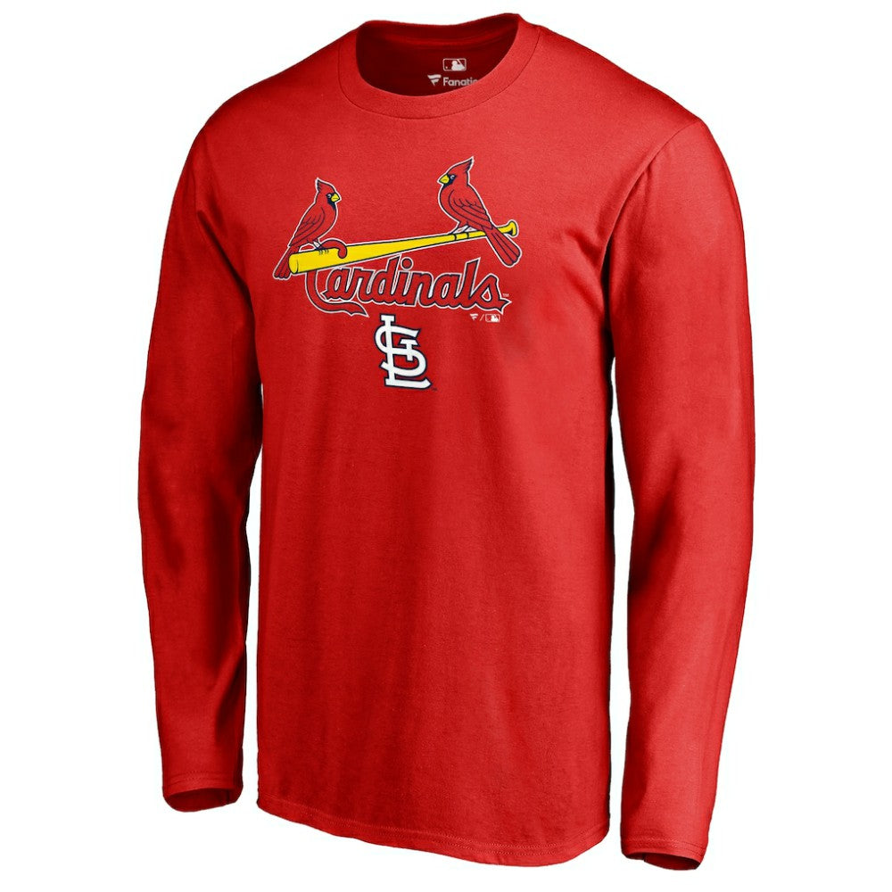 St. Louis Cardinals Team Lockup Long Sleeve T-Shirt - Red T-shirts