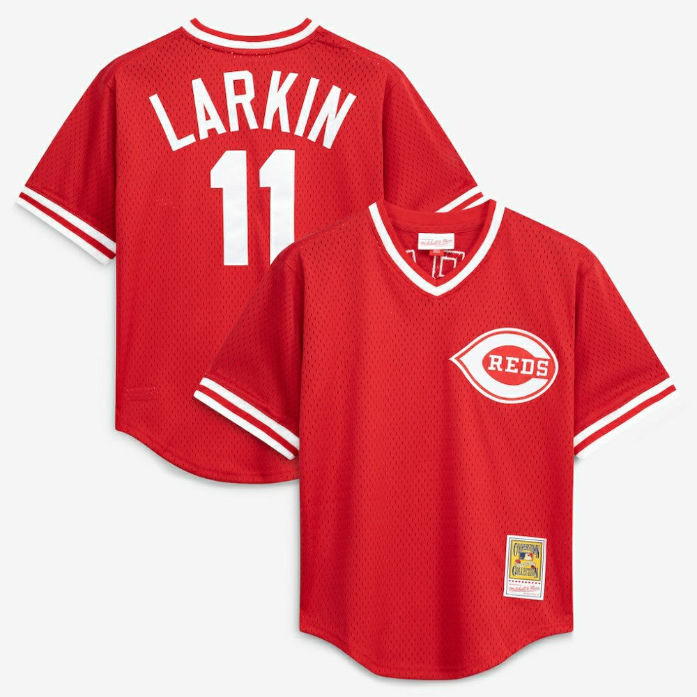Barry Larkin Cincinnati Reds Mitchell & Ness Authentic Batting Practice Jersey - Red Jerseys