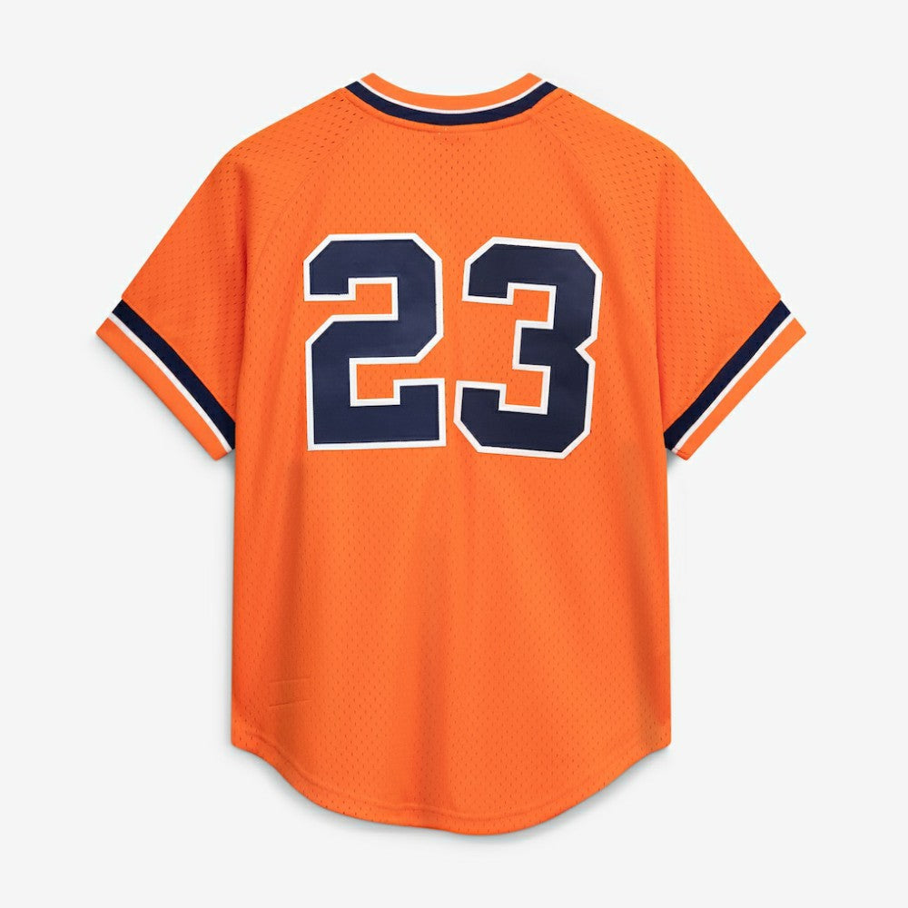 Kirk Gibson Detroit Tigers Mitchell & Ness Cooperstown Collection Mesh Batting Practice Button-Up Jersey - Orange Jerseys
