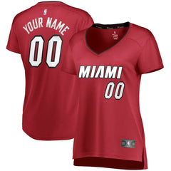Miami Heat Women's Fast Break Replica Custom Jersey Wine Statement Edition - Fanatics