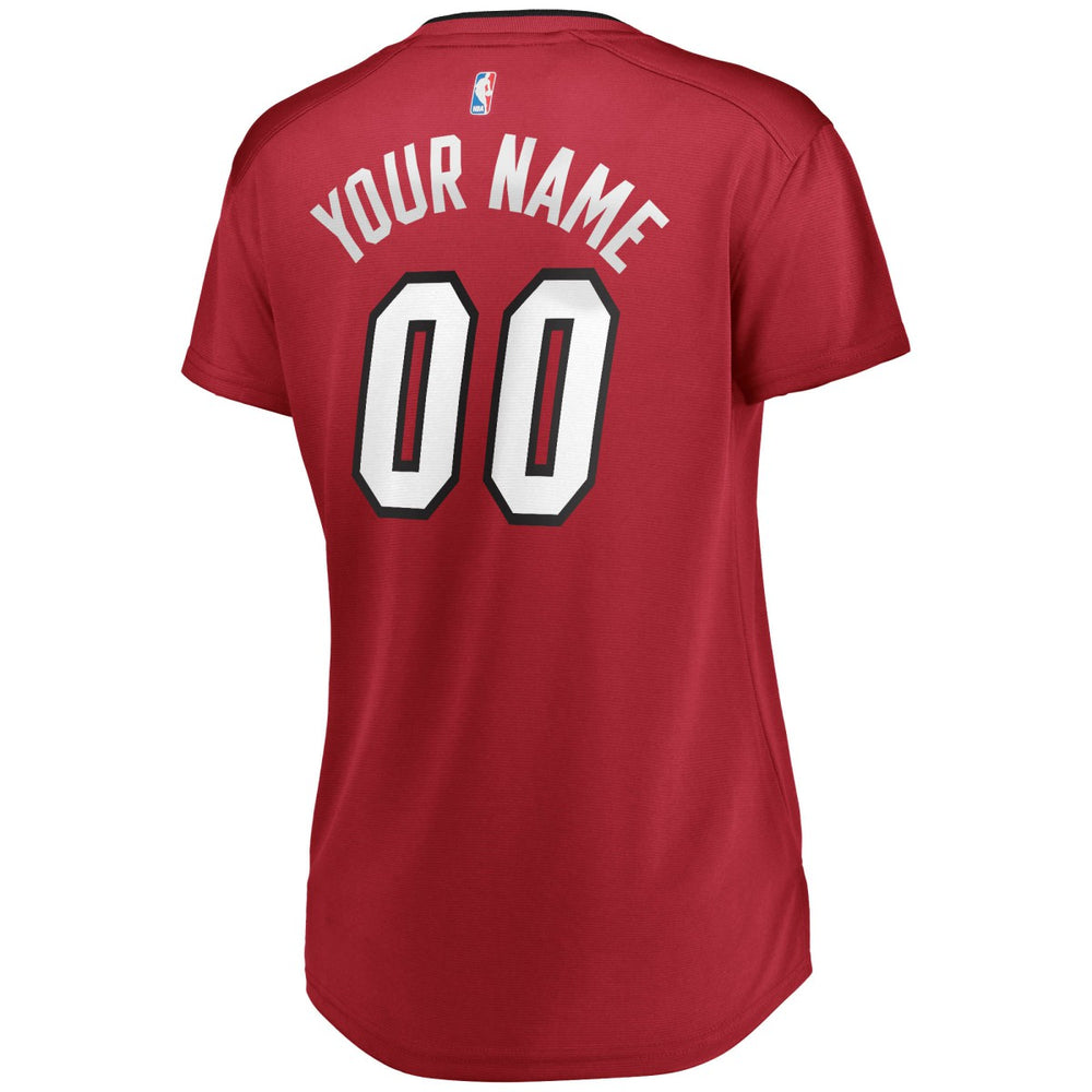 Miami Heat Women's Fast Break Replica Custom Jersey Wine Statement Edition - Fanatics