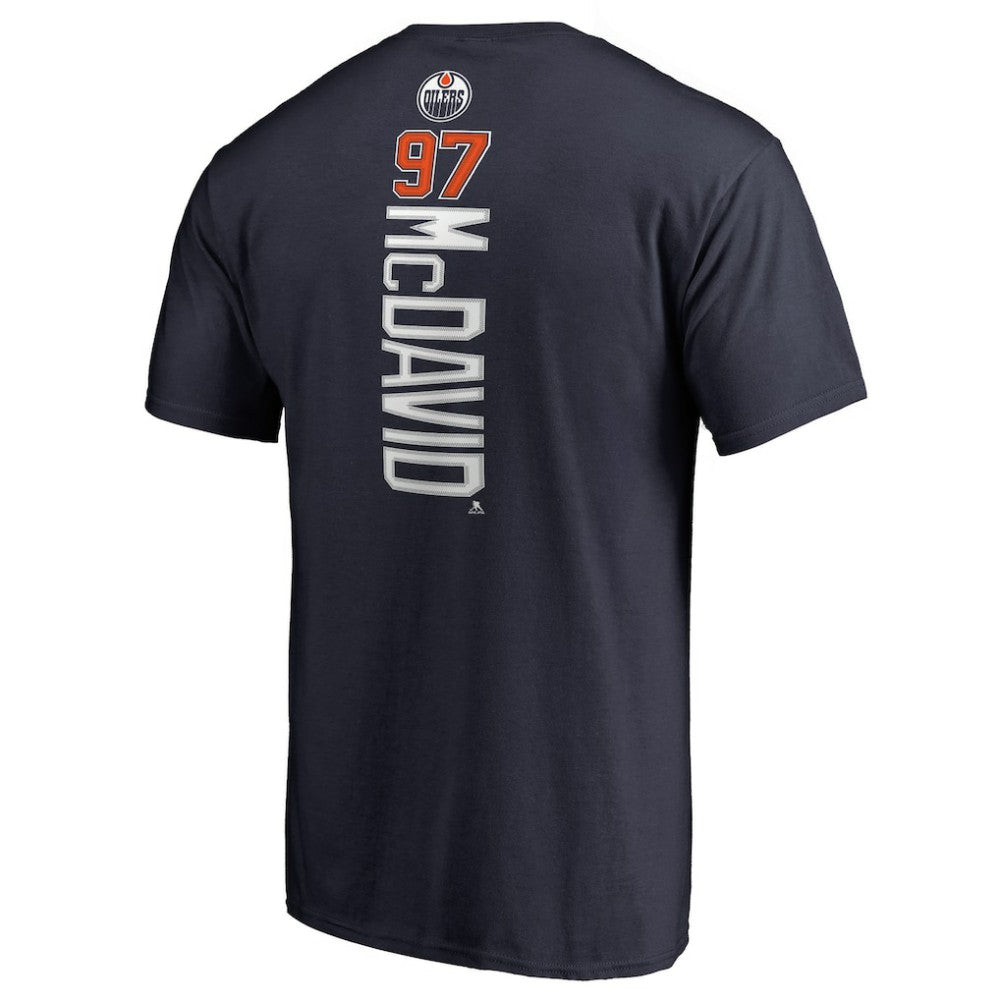 Connor McDavid Edmonton Oilers Backer Name & Number T-Shirt - Navy | US 2984667