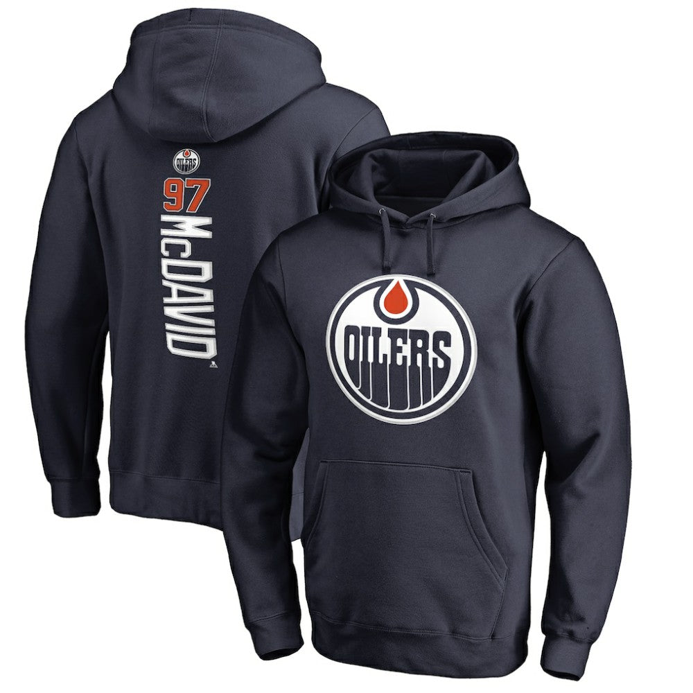 Connor McDavid Edmonton Oilers Backer Name & Number Pullover Hoodie - Navy | US 2984669
