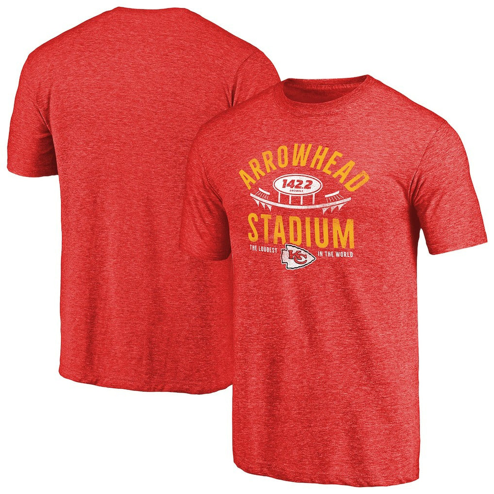 Kansas City Chiefs Hometown Collection Tri-Blend T-Shirt - Heathered Red T-shirts