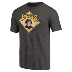 Pittsburgh Pirates Hometown Collection Retro Logo T-Shirt - Black T-shirts