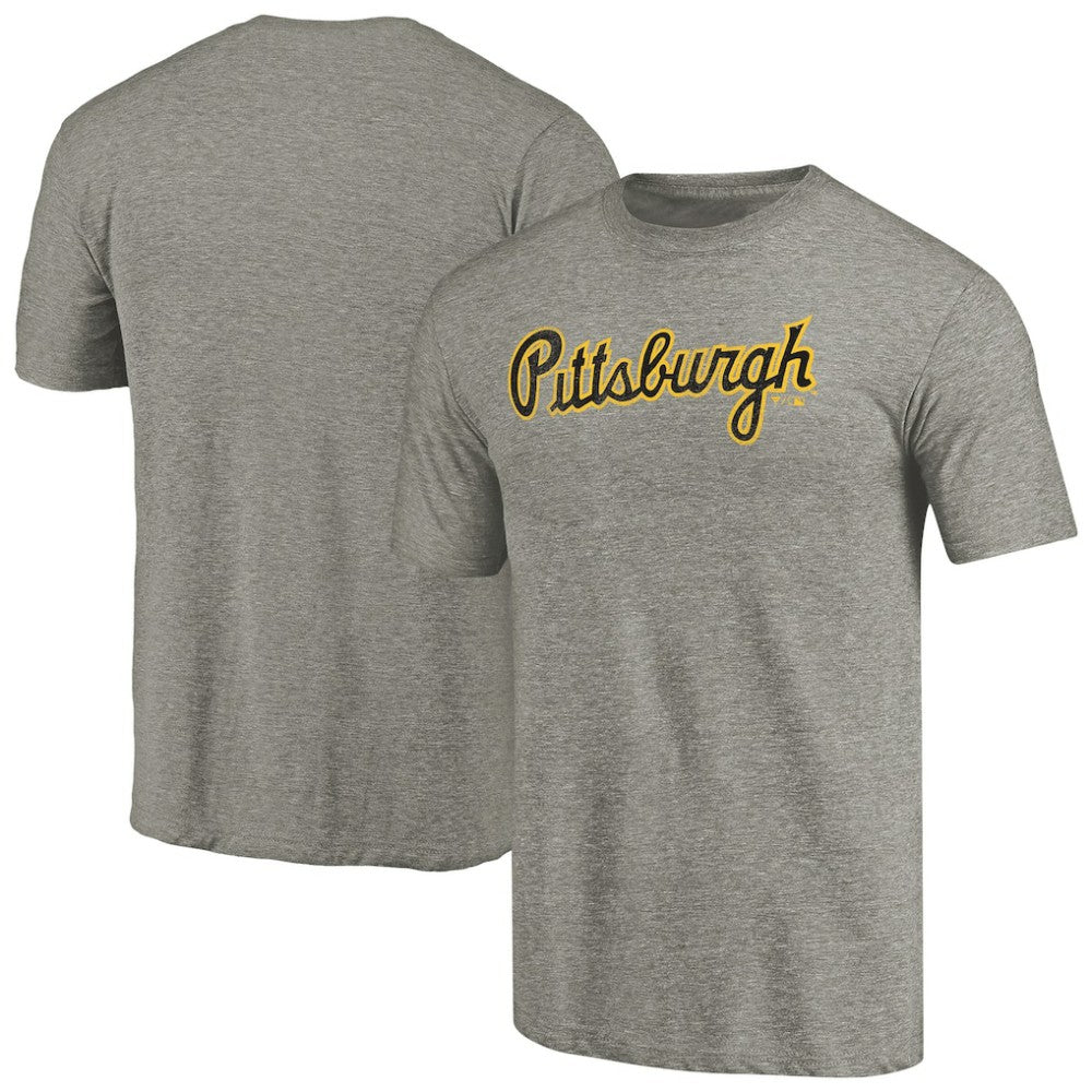 Pittsburgh Pirates Hometown Collection Script T-Shirt - Gray T-shirts