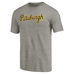 Pittsburgh Pirates Hometown Collection Script T-Shirt - Gray T-shirts