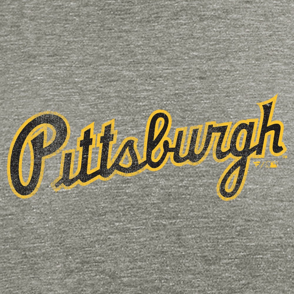 Pittsburgh Pirates Hometown Collection Script T-Shirt - Gray T-shirts