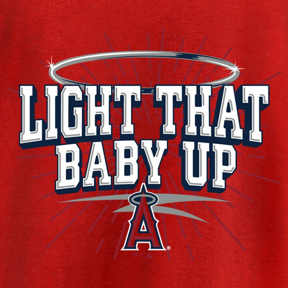 Los Angeles Angels Hometown Collection Light That Baby Up T-Shirt - Red Hats