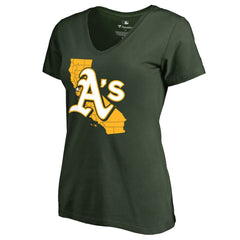 Athletics Women's Hometown Collection The Big O V-Neck T-Shirt - Green T-shirts