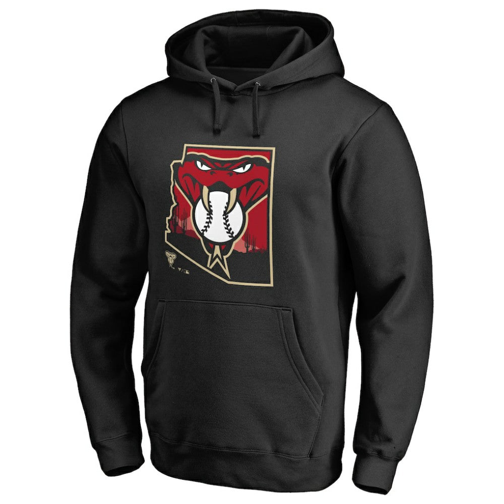 Arizona Diamondbacks Hometown Collection Baja Pullover Hoodie - Black Hoodies