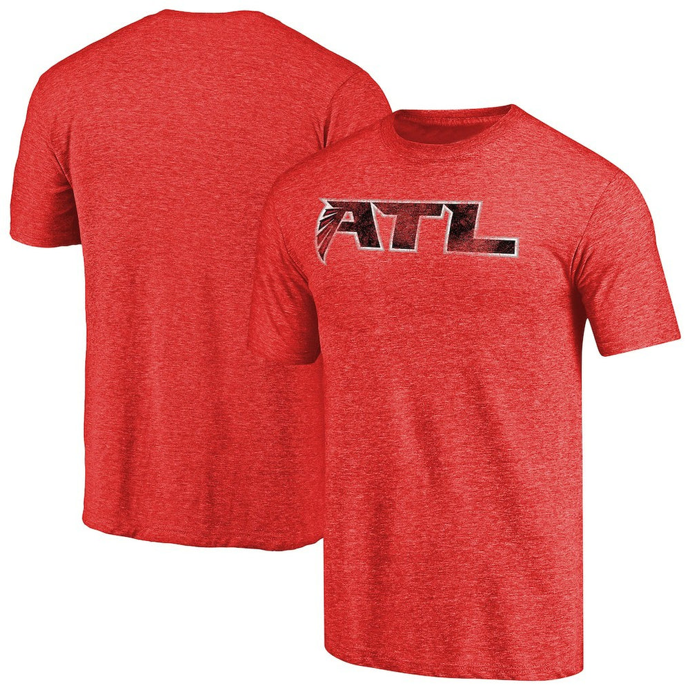 Atlanta Falcons Distressed Alternate Logo Secondary Tri-Blend T-Shirt - Red T-shirts
