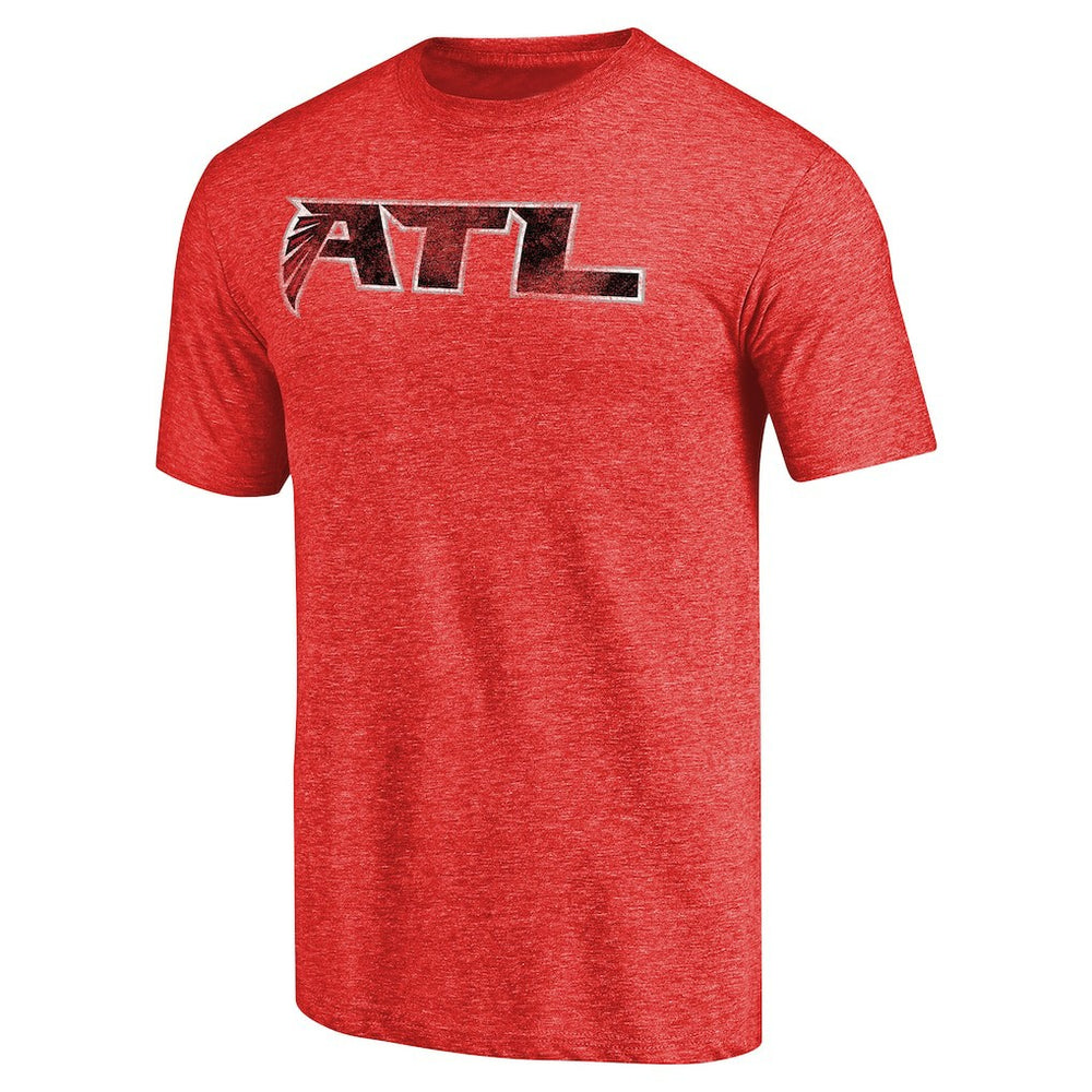 Atlanta Falcons Distressed Alternate Logo Secondary Tri-Blend T-Shirt - Red T-shirts