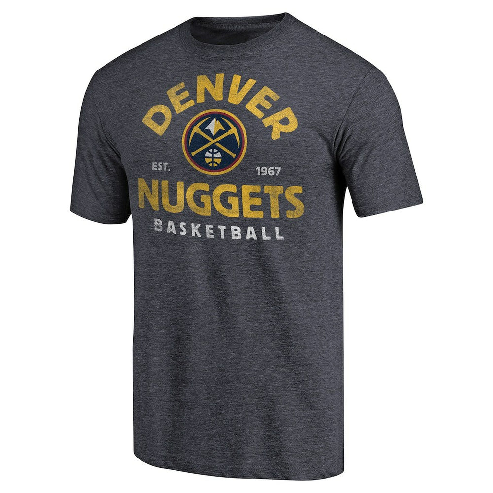 Denver Nuggets Vintage Arch Tri-Blend T-Shirt Navy
