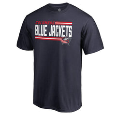 Columbus Blue Jackets Iconic Collection On Side Stripe T-Shirt - Navy | US 2999575