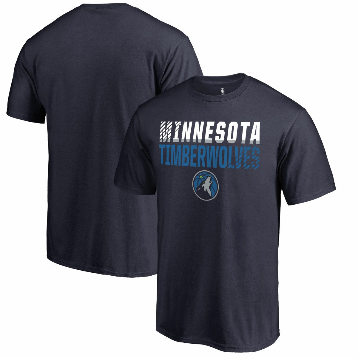 Minnesota Timberwolves Fade Out T-Shirt Navy