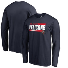 New Orleans Pelicans Onside Stripe Long Sleeve T-Shirt Navy