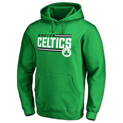 Boston Celtics Onside Stripe Pullover Hoodie Kelly Green
