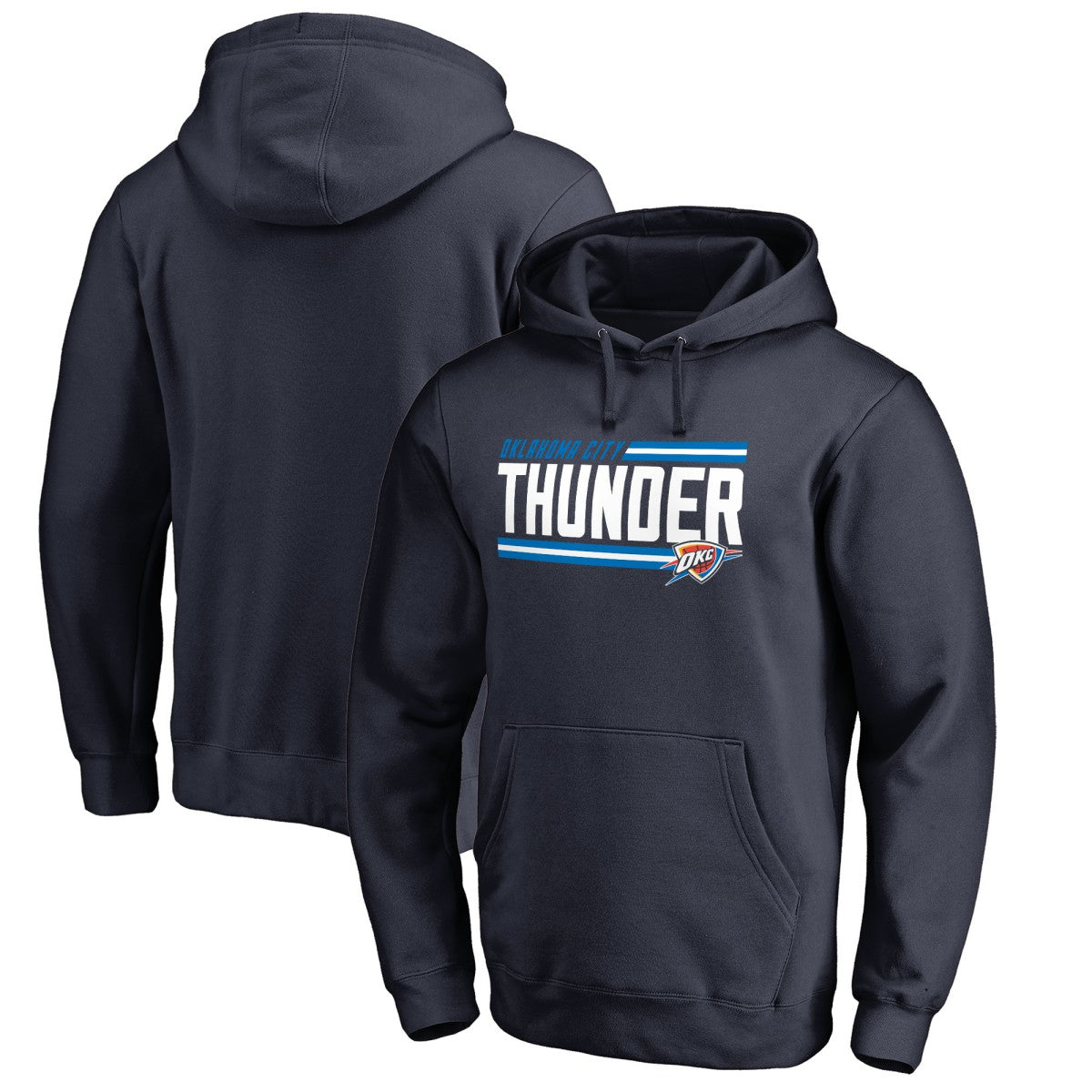 Oklahoma City Thunder Onside Stripe Pullover Hoodie Navy outlet