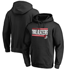 Portland Trail Blazers Onside Stripe Pullover Hoodie Black