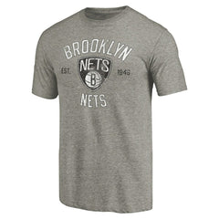 Brooklyn Nets Team Heritage Tri-Blend T-Shirt Gray outlet