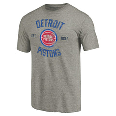 Detroit Pistons Team Heritage Tri-Blend T-Shirt Gray outlet