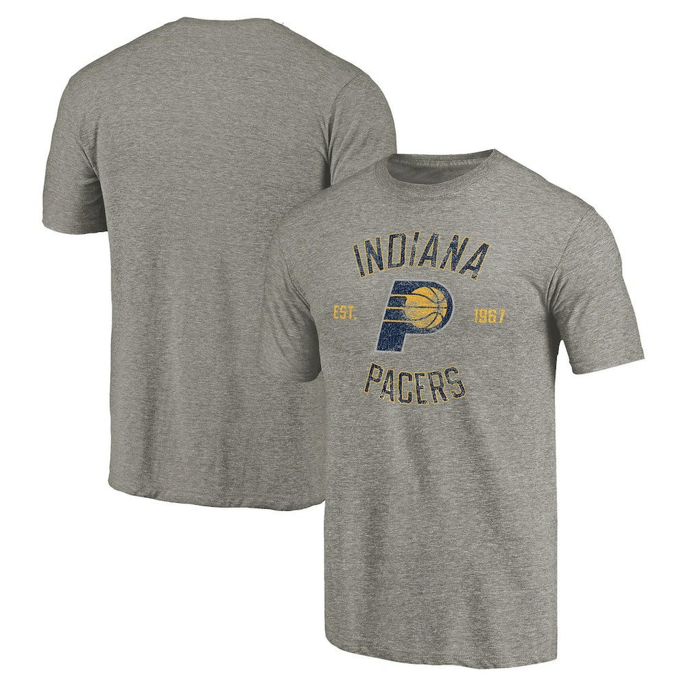 Indiana Pacers Team Heritage Tri-Blend T-Shirt Gray