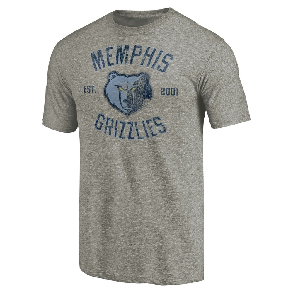 Memphis Grizzlies Team Heritage Tri-Blend T-Shirt Gray