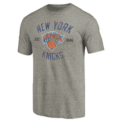 New York Knicks Team Heritage Tri-Blend T-Shirt Gray