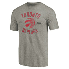 Toronto Raptors Team Heritage Tri-Blend T-Shirt Gray