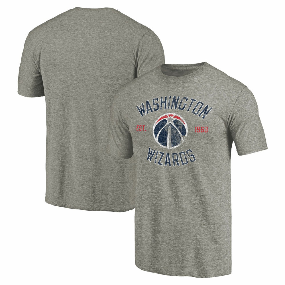 Washington Wizards Team Heritage Tri-Blend T-Shirt Gray