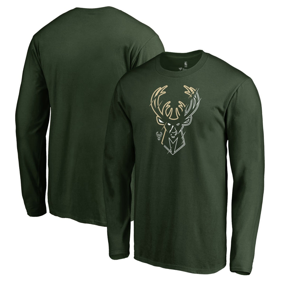 Milwaukee Bucks X-Ray Long Sleeve T-Shirt Green outlet