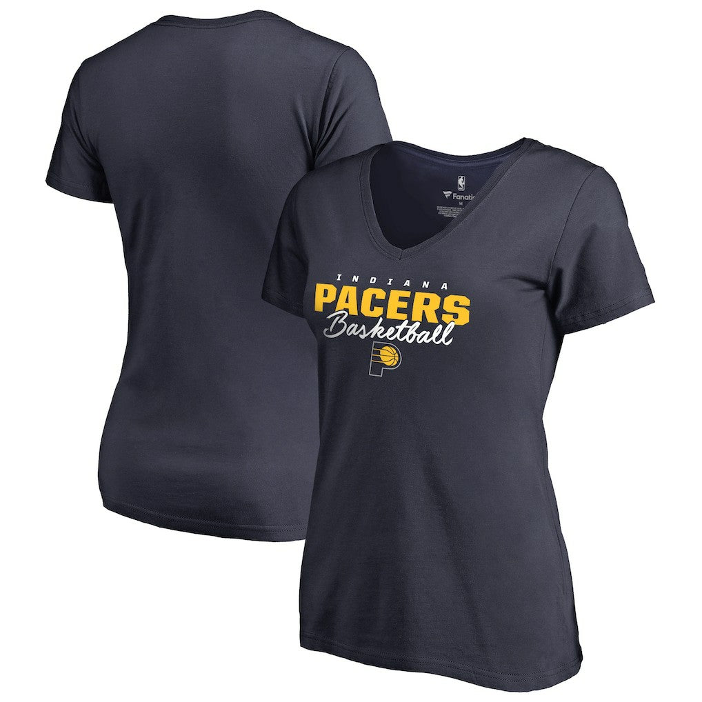 Indiana Pacers Women's Script Assist V-Neck T-Shirt Navy outlet