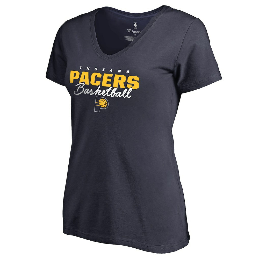 Indiana Pacers Women's Script Assist V-Neck T-Shirt Navy outlet