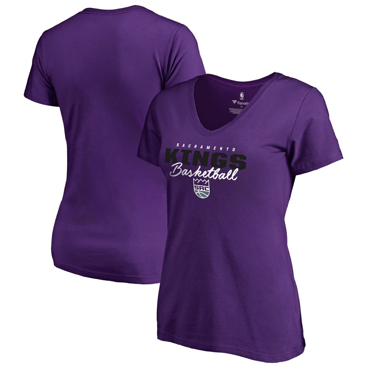 Sacramento Kings Women's Script Assist T-Shirt Purple