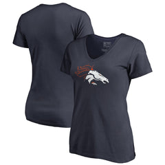 Denver Broncos Women's X-Ray V-Neck T-Shirt - Navy T-shirts