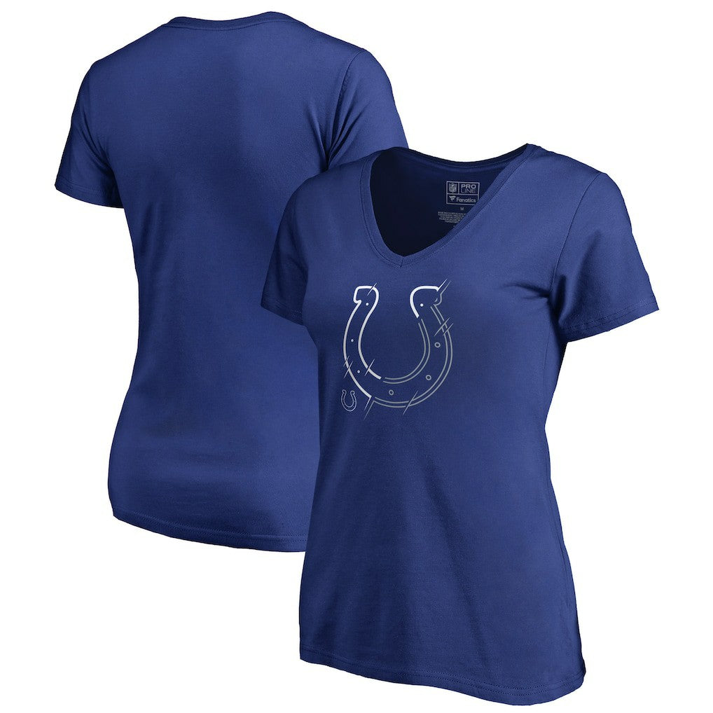 Indianapolis Colts Women's X-Ray Slim Fit V-Neck T-Shirt - Royal T-shirts