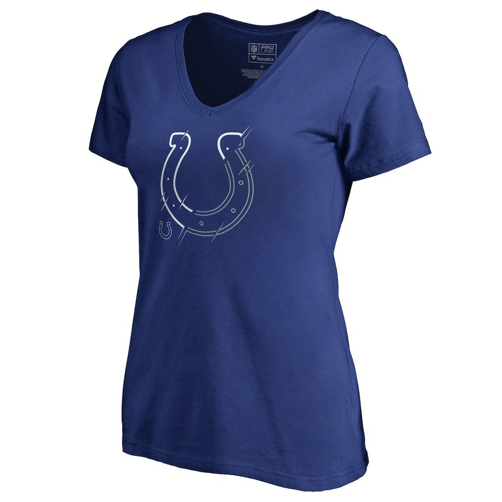 Indianapolis Colts Women's X-Ray Slim Fit V-Neck T-Shirt - Royal T-shirts
